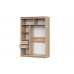 Шкаф-купе №25 (1,5 м) Блэк Делано/Лакобель/Черный матовый 01